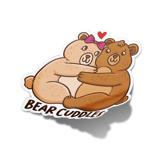 Bear Cuddle Valentine's Sticker