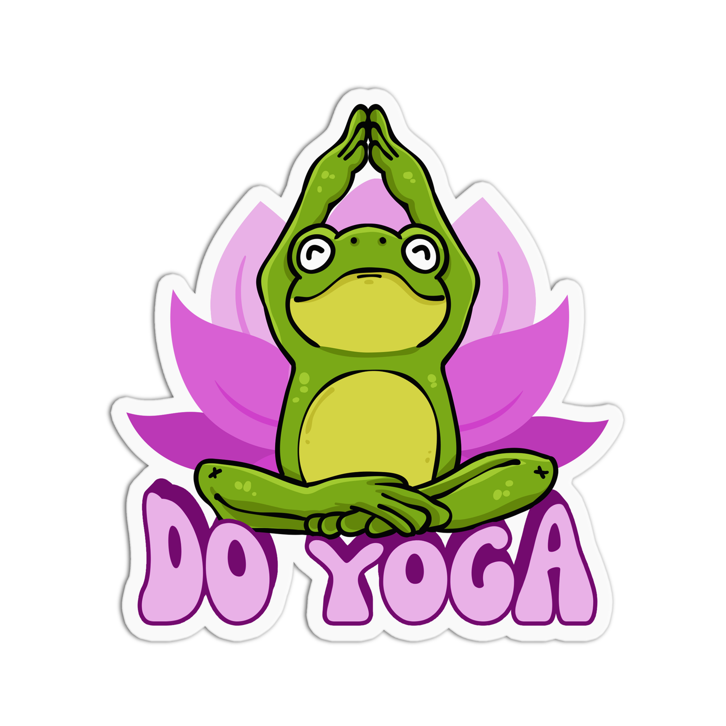 Frog Yoga Stickers – GirlsPrintingHouse