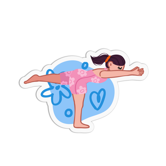 warrior 3 Yoga Sticker