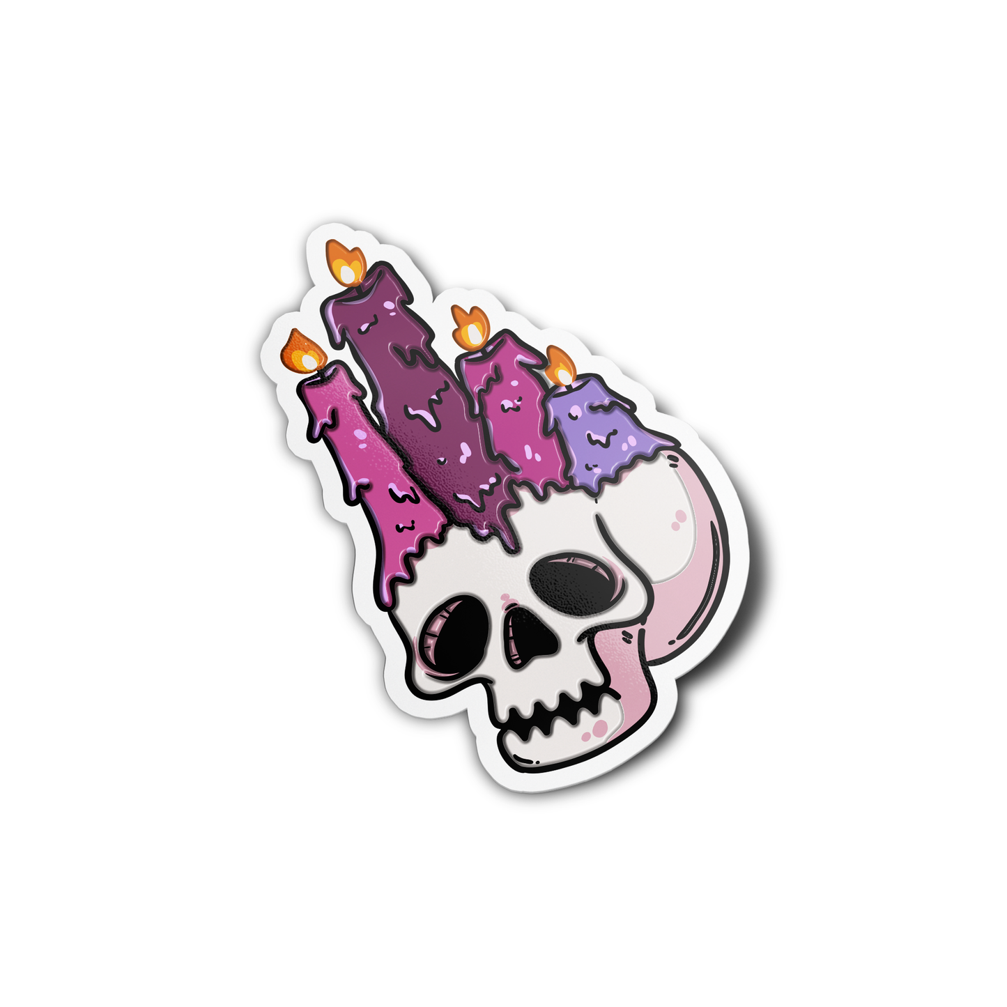 Skull Candle Sticker