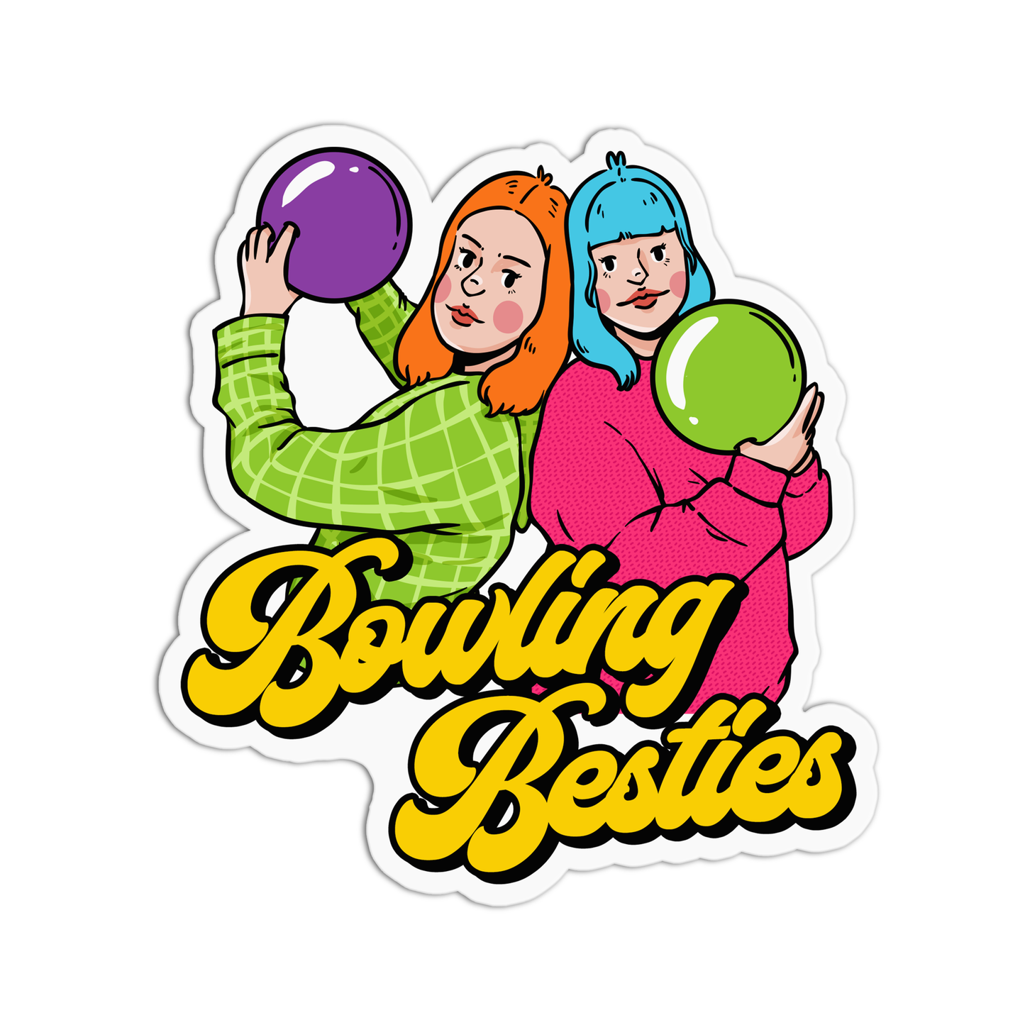 Bowling Besties Girls 2 Sticker