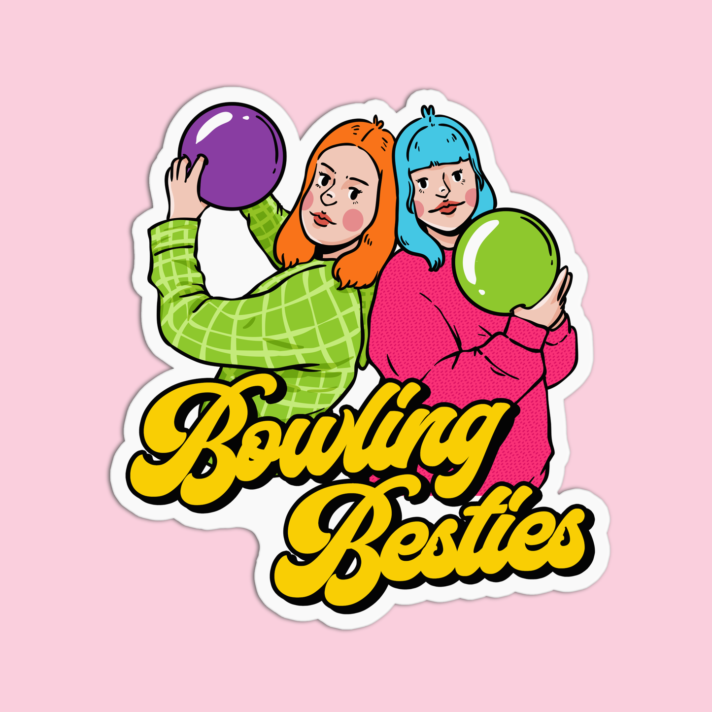 Bowling Besties Girls 2 Sticker