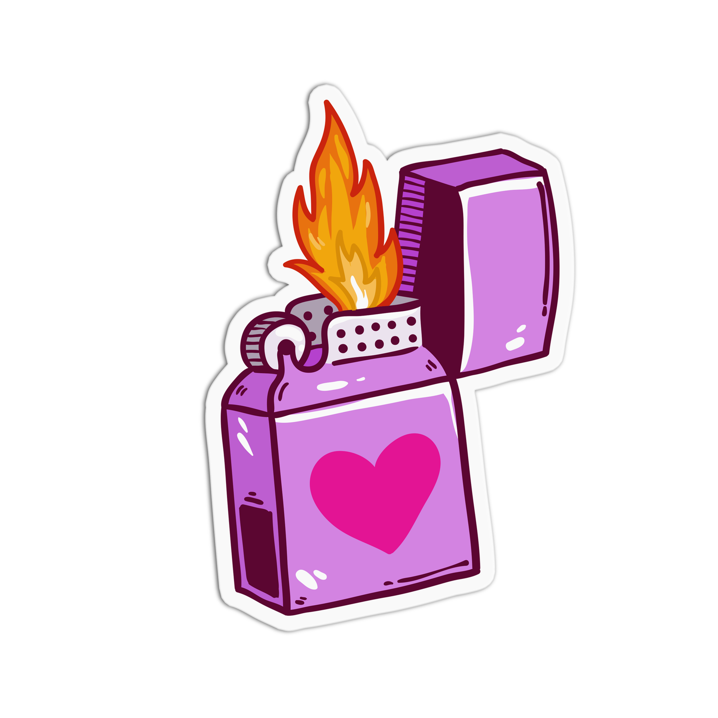 Lighter with a Heart Sticker