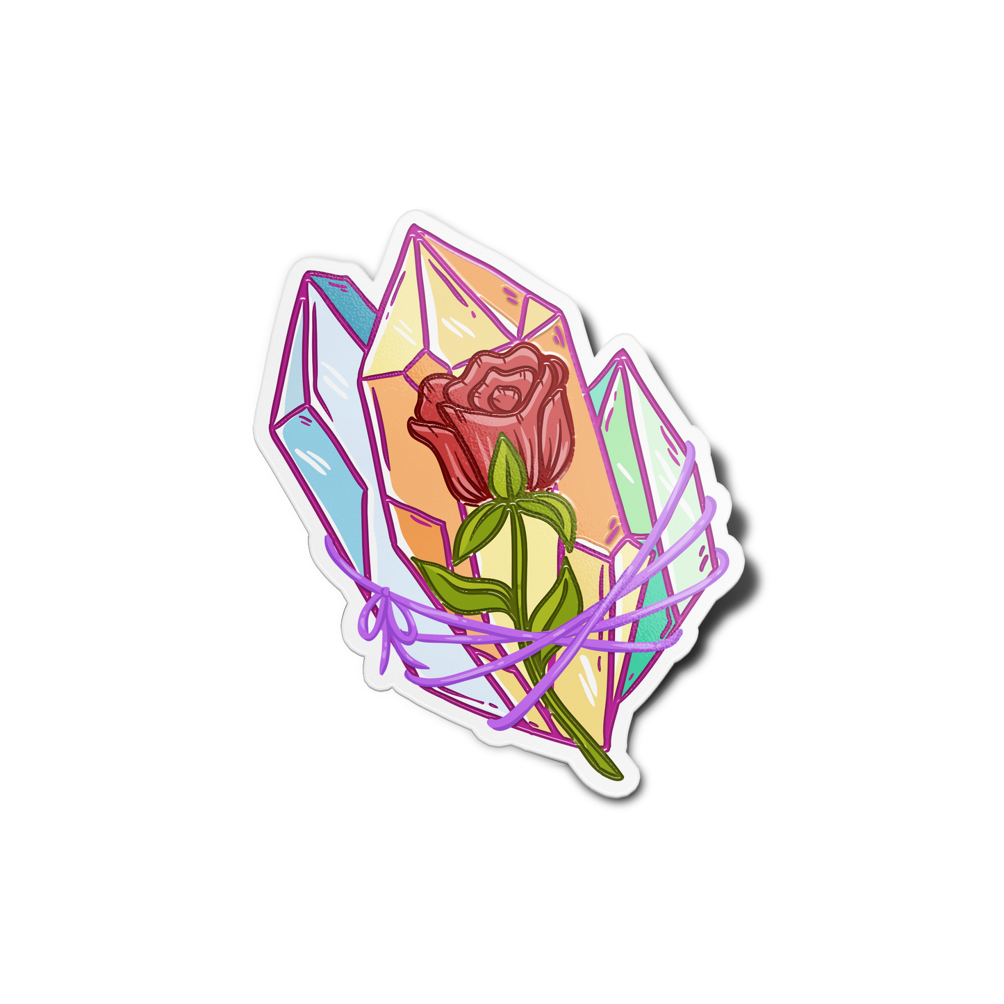 Crystals with Rose Crystals Stickers