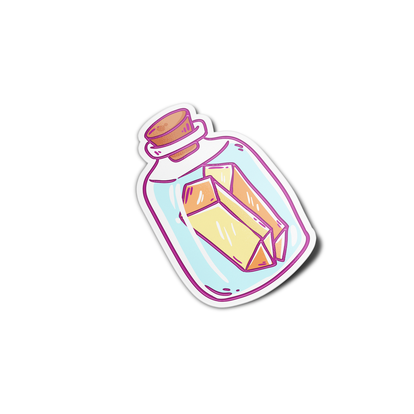 Crystals in a bottle Crystals Stickers