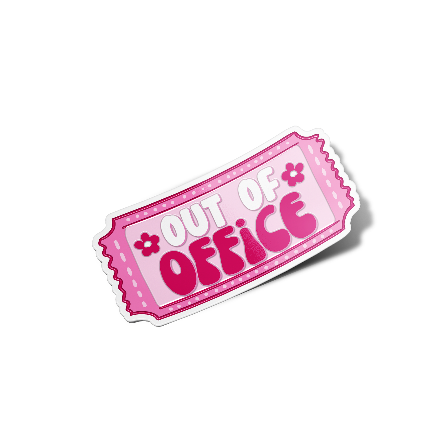 Out of Office Pink Sticker