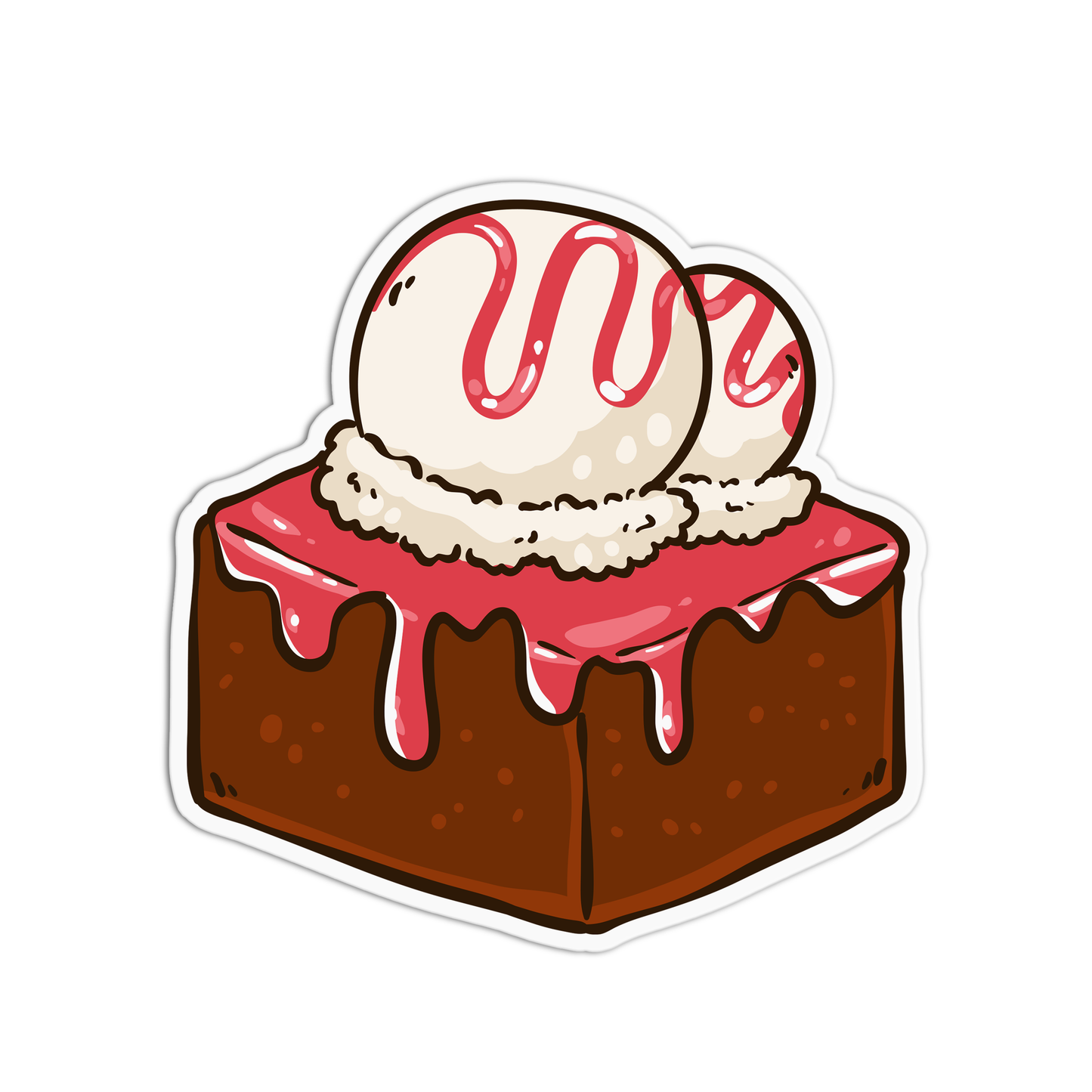 Chocolate Cake Cute Sticker