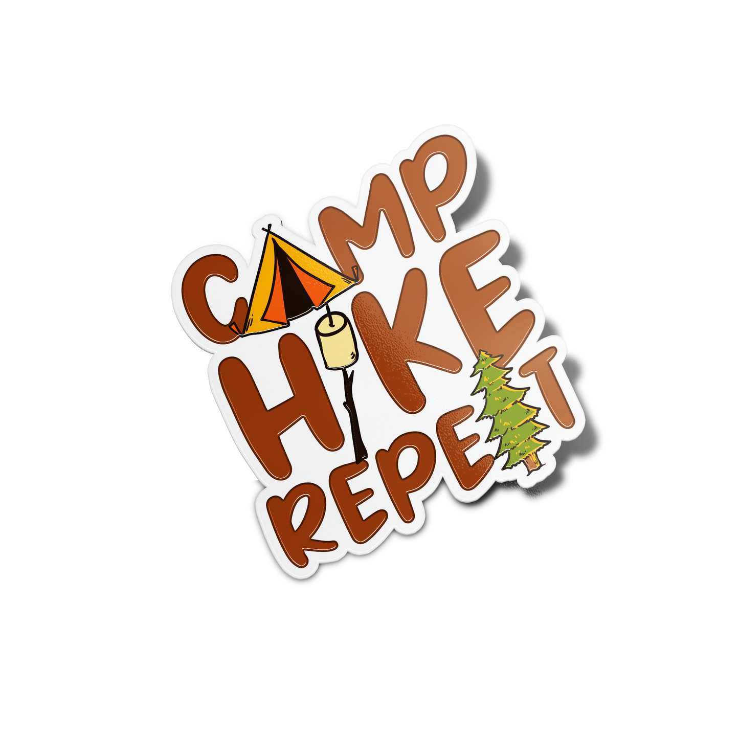 Camp Hike Repeat Nature Sticker