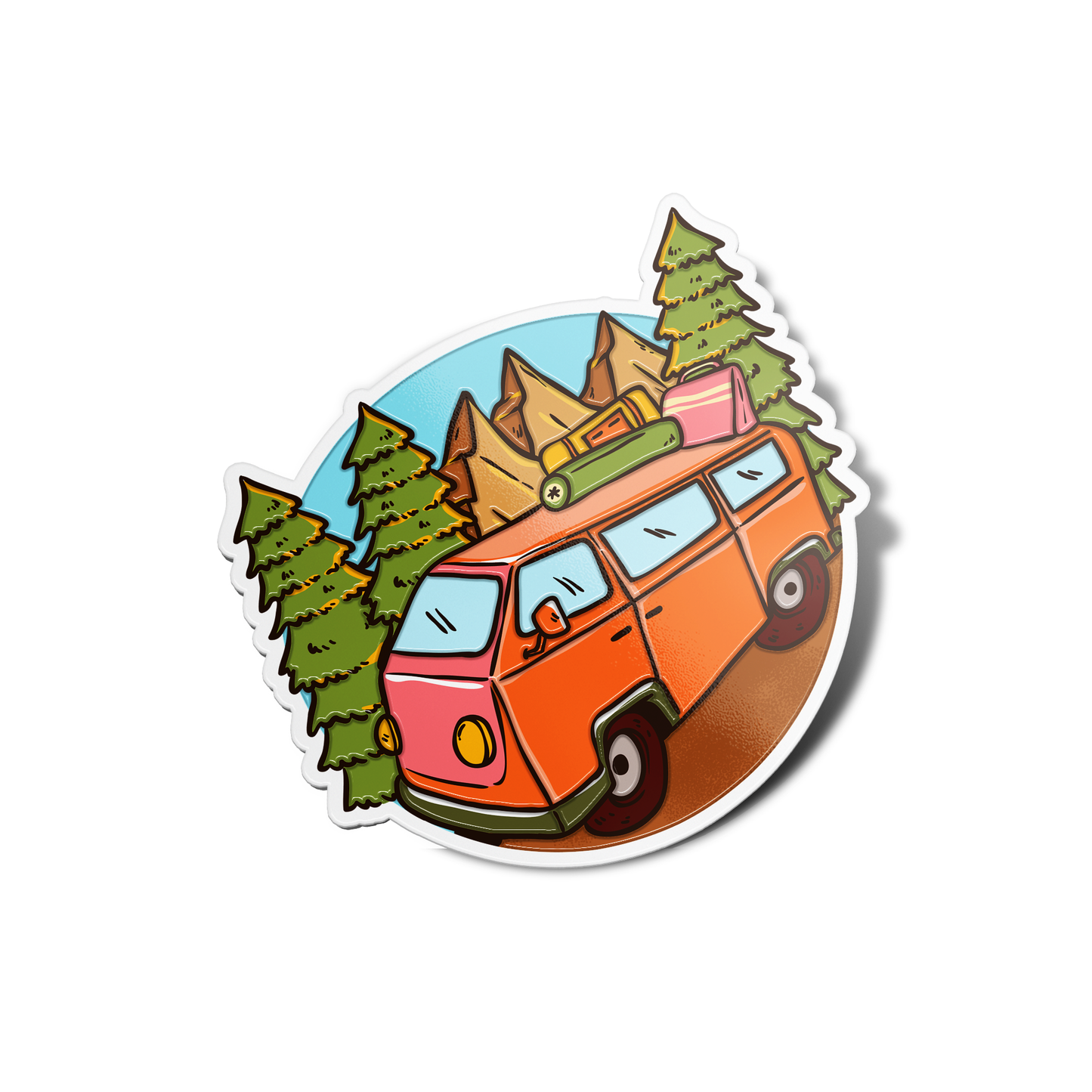 Camper Van Nature Sticker