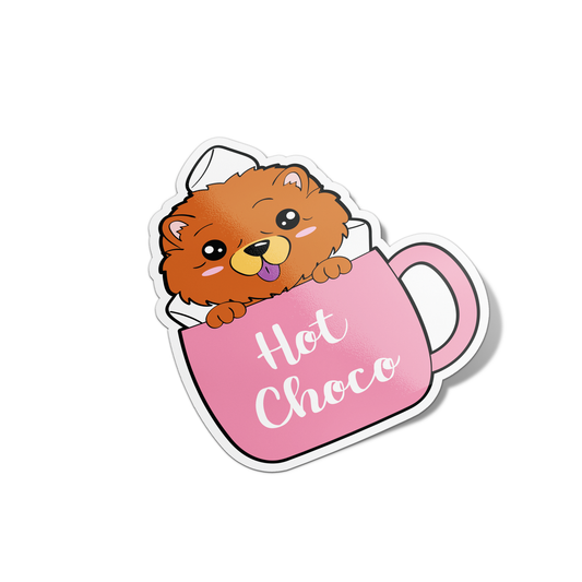 Pomeranian in a Mug Sticker