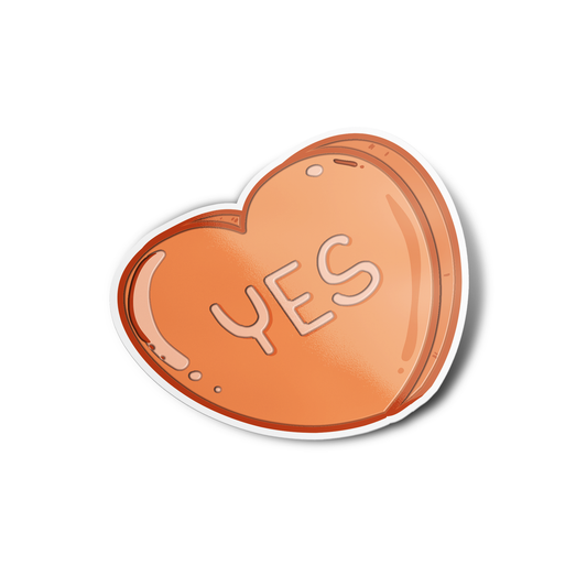 Yes Heart Sticker