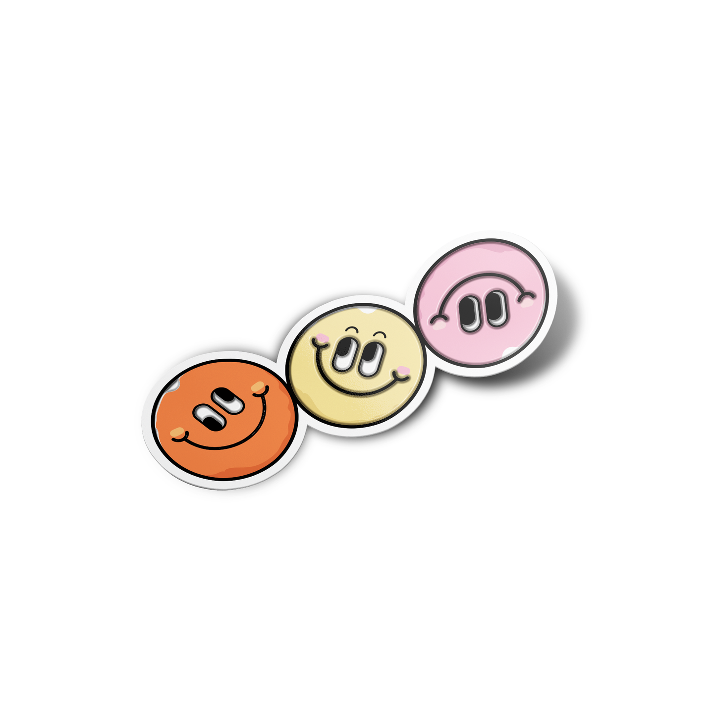 Three Smiley Sticker