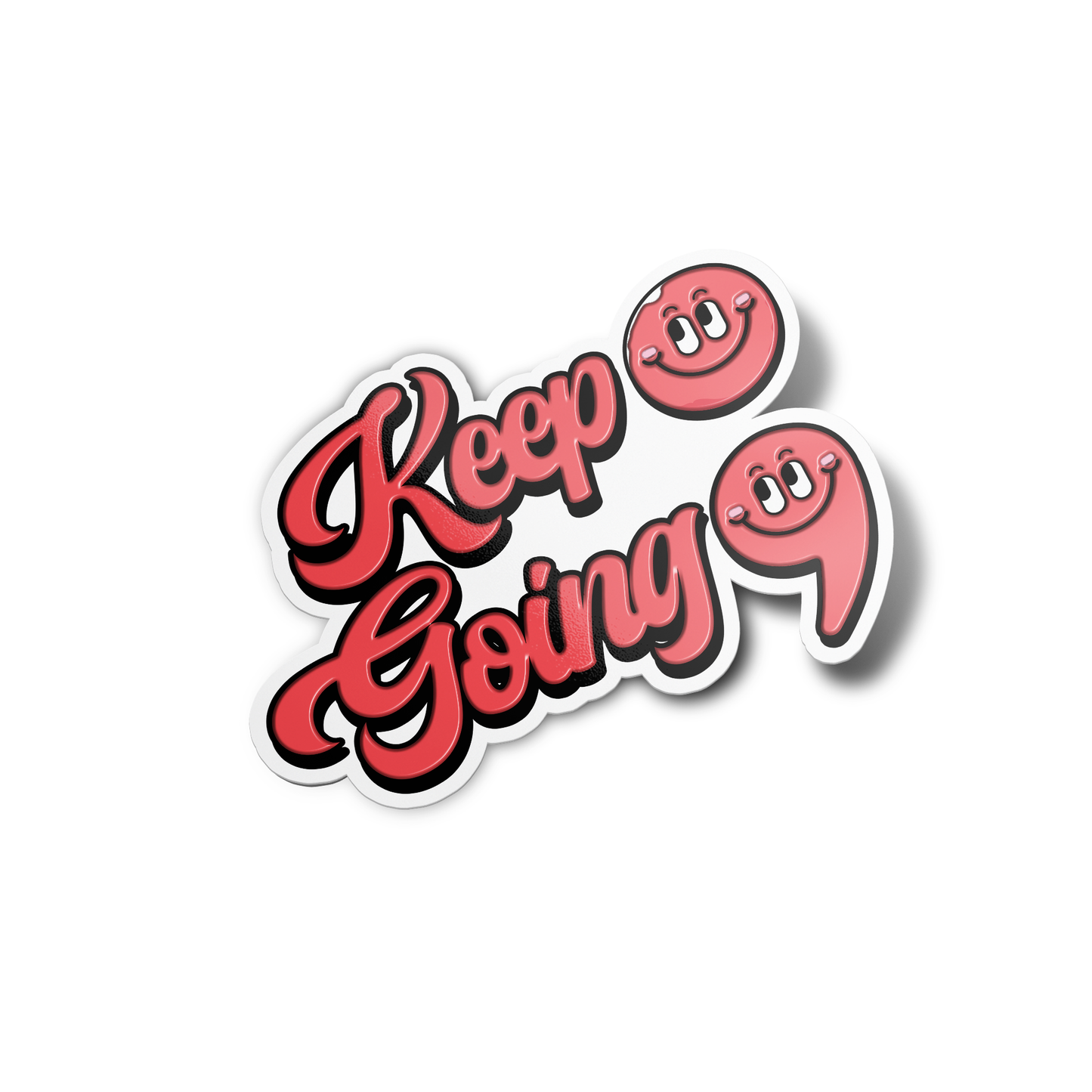 Keep going semi-colon Smiley Sticker