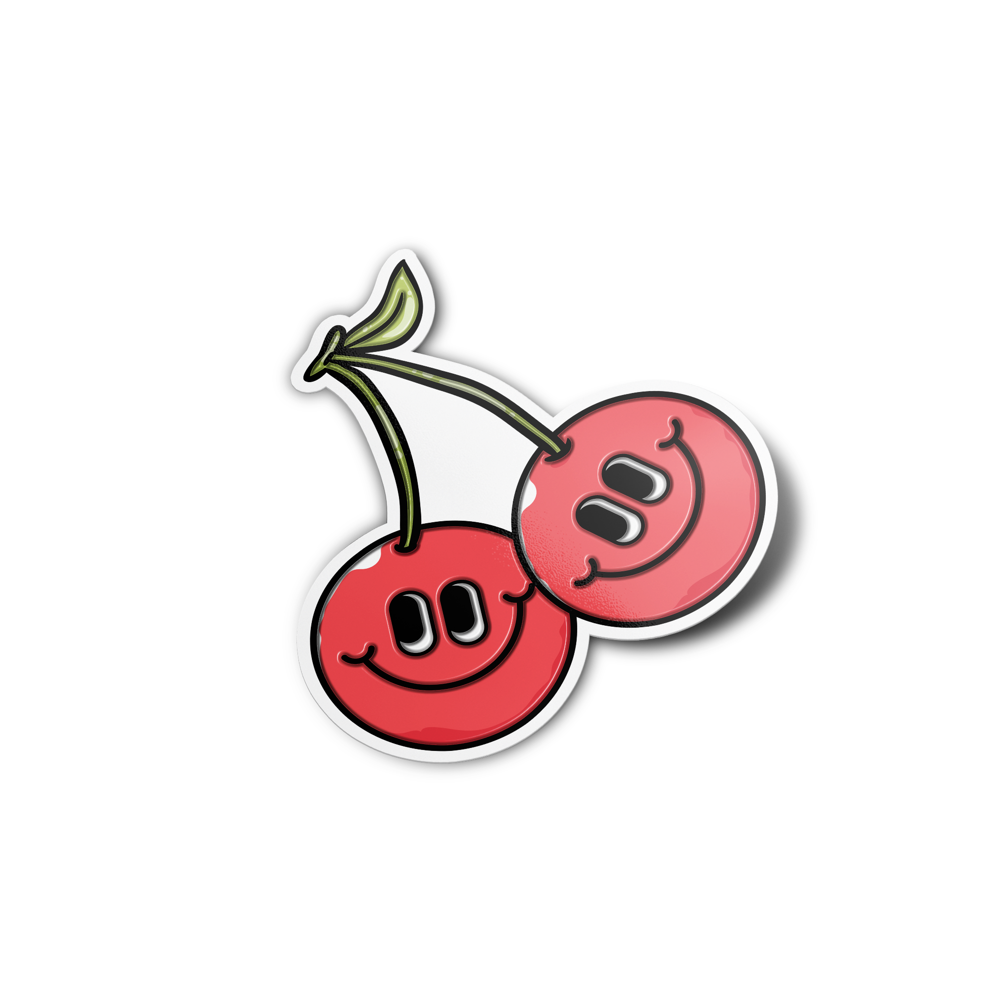 Cherry Smiley Sticker – GirlsPrintingHouse