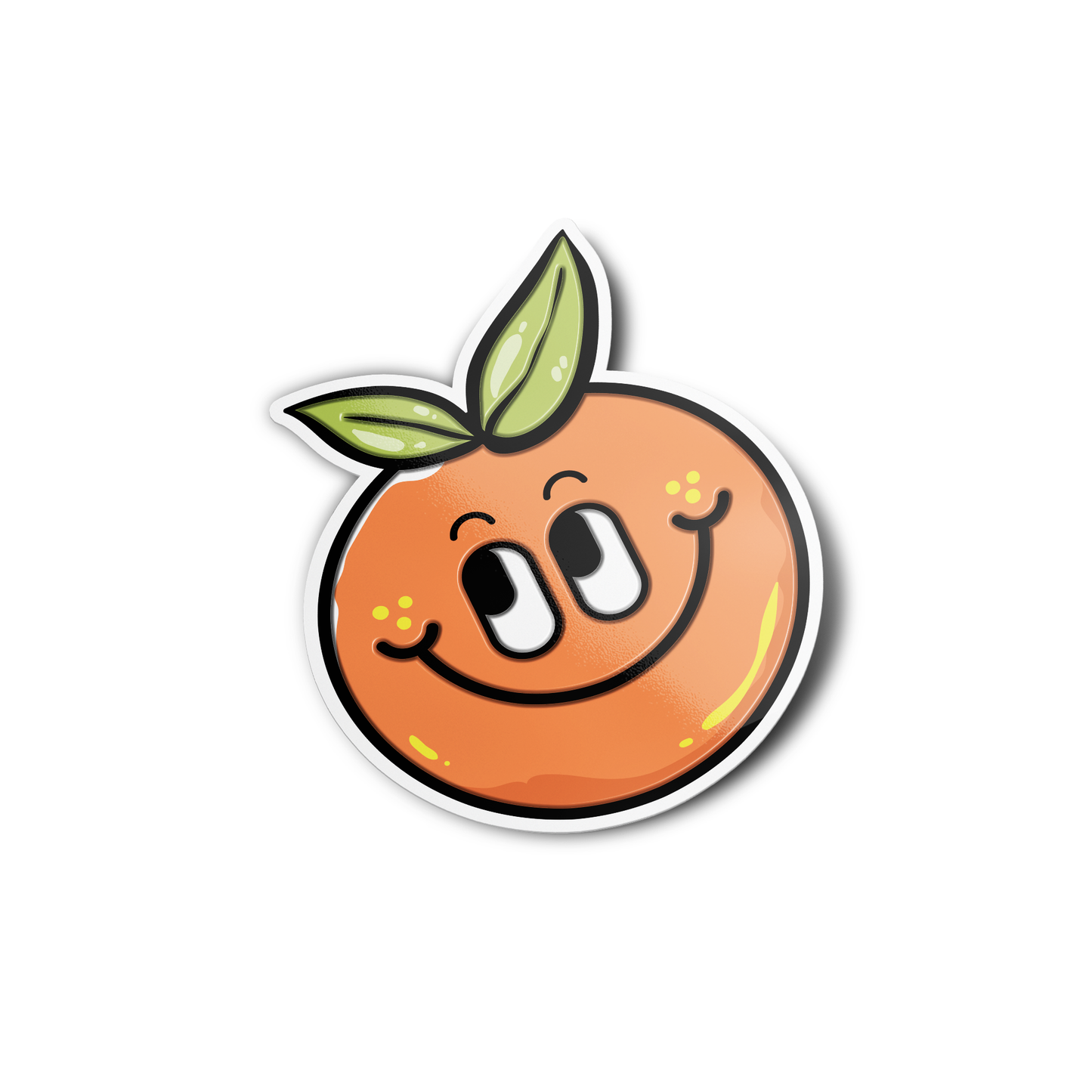 Orange Smiley Sticker