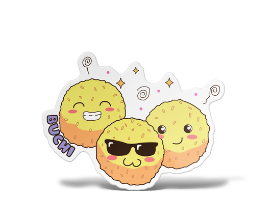 Triple Smiling Buchi Sticker