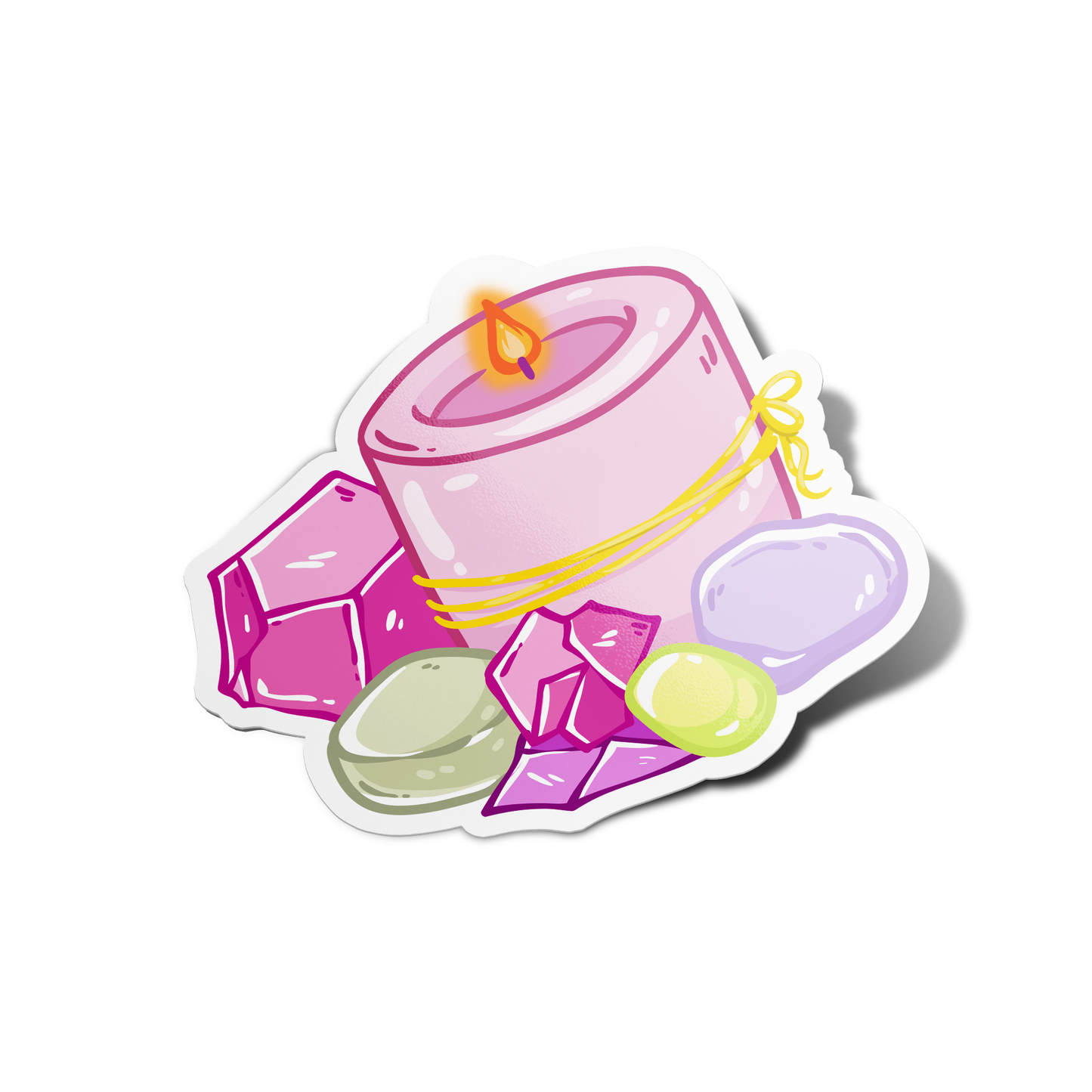 Candle and Crystal Sticker