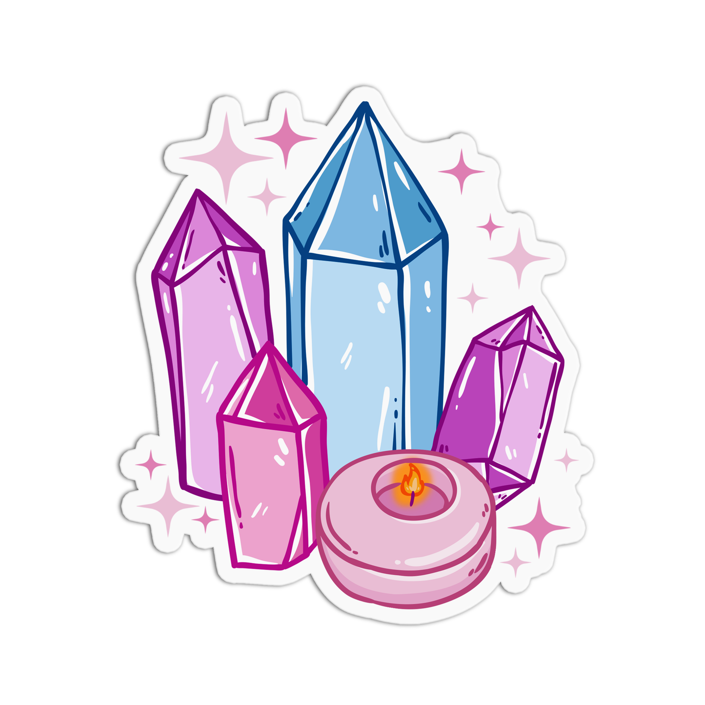 Candle and Crystal Sticker