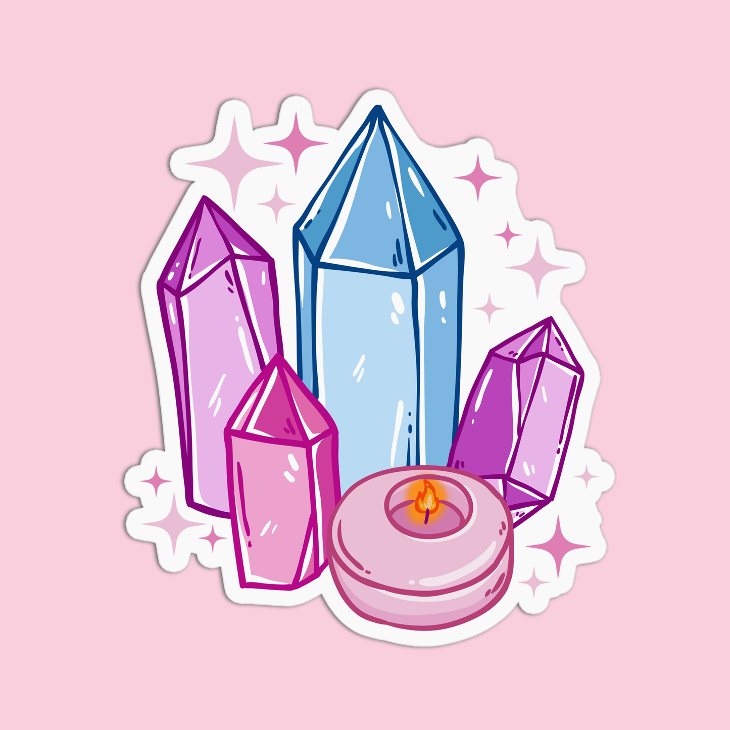 Candle and Crystal Sticker