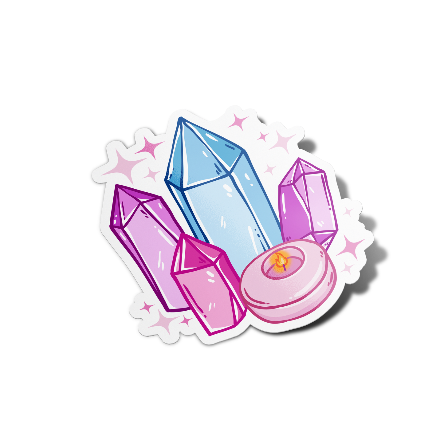 Candle and Crystal Sticker