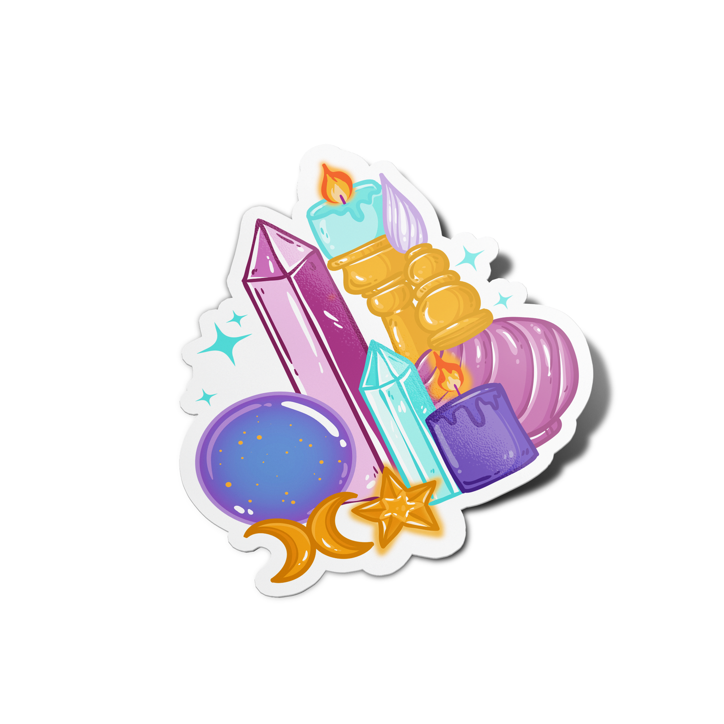 Candle and Crystal Sticker