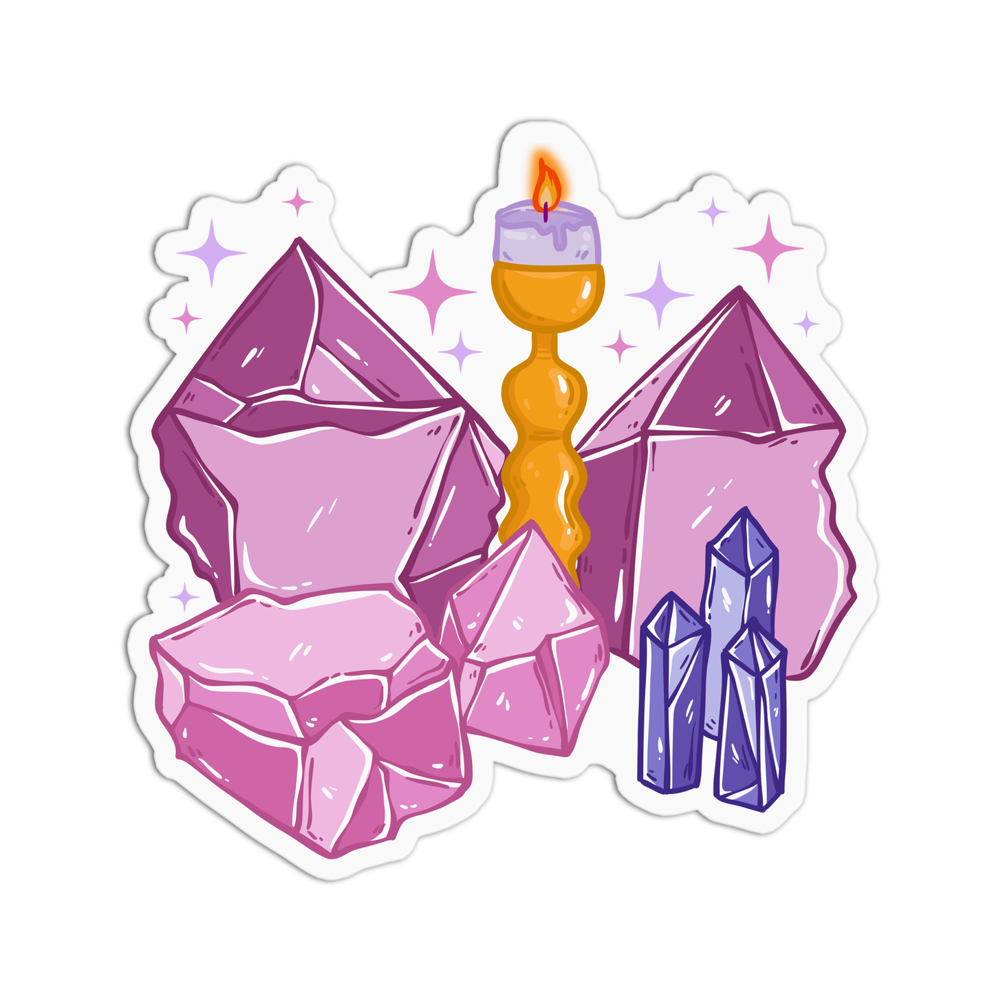 Candle and Crystal Sticker