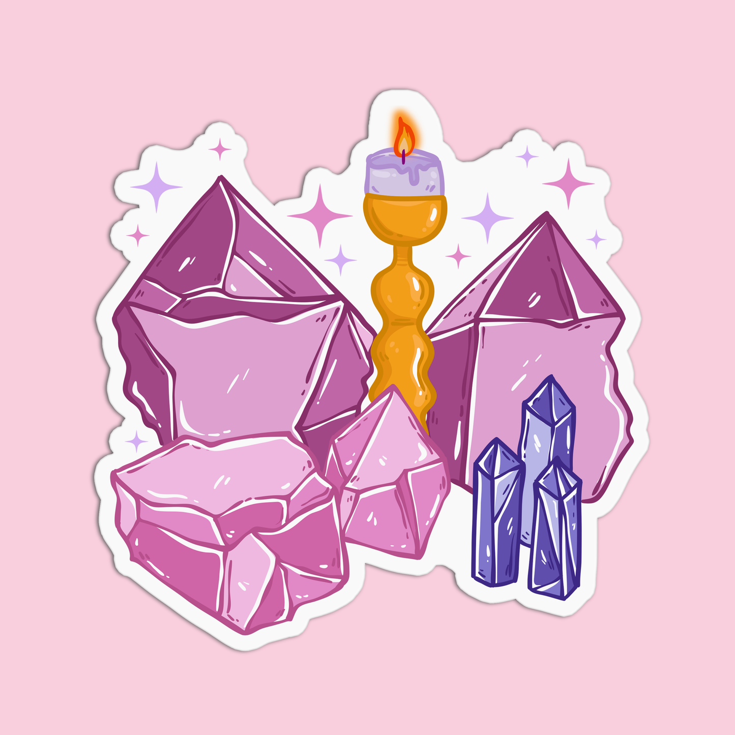 Candle and Crystal Sticker