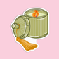 Candle and Crystal Sticker