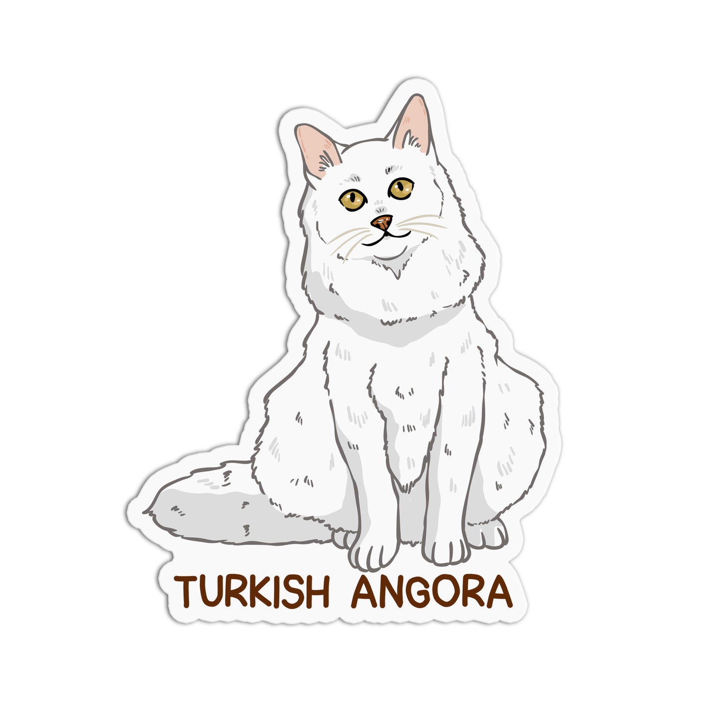 Turkish Angora Cat Sticker