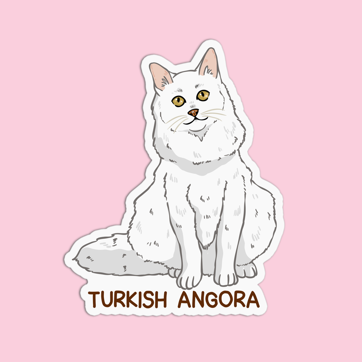 Turkish Angora Cat Sticker