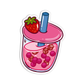 Strawberry Boba Milktea Sticker