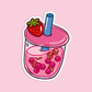 Strawberry Boba Milktea Sticker