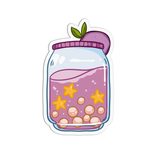 Plum Boba Milktea Sticker