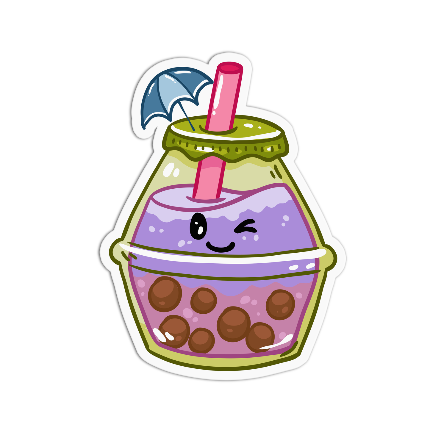 Purple Boba Milktea Sticker