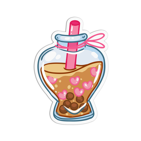 Cute bottle Shape Boba Milktea Sticker