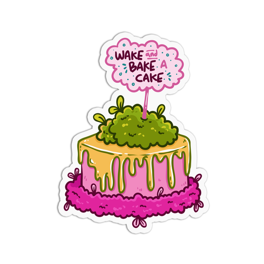 Wake Bake Cake Sticker