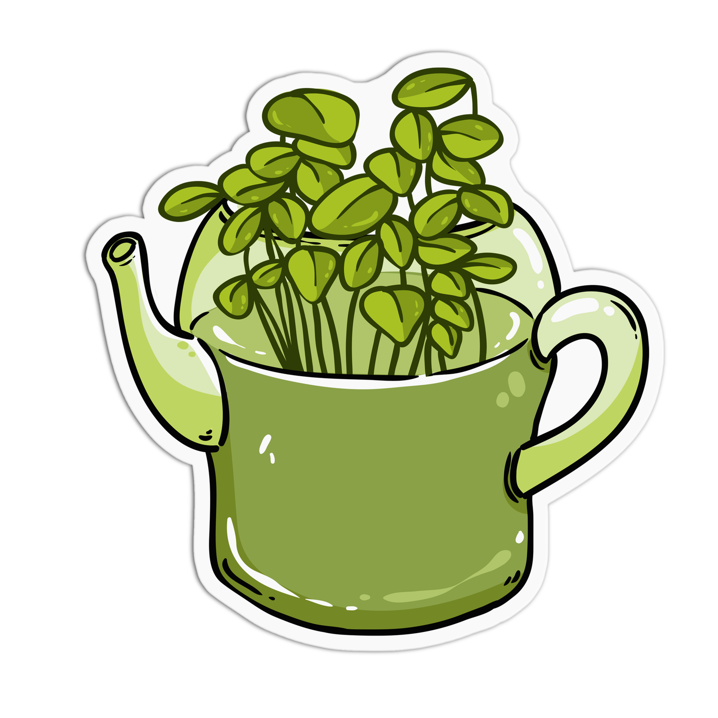 Watering Can Plant Sticker