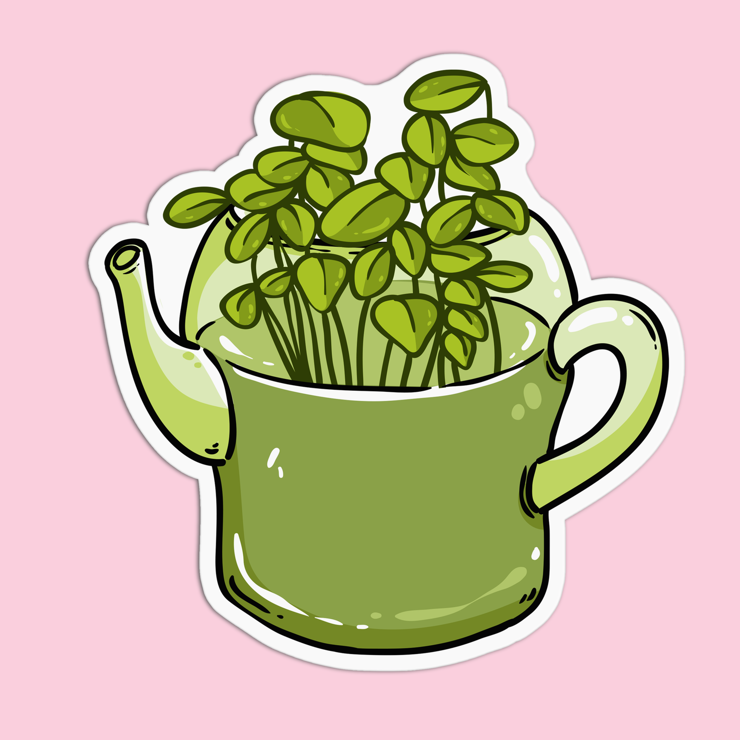 Watering Can Plant Sticker