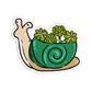Cute Snail Plant Sticker