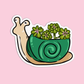Cute Snail Plant Sticker