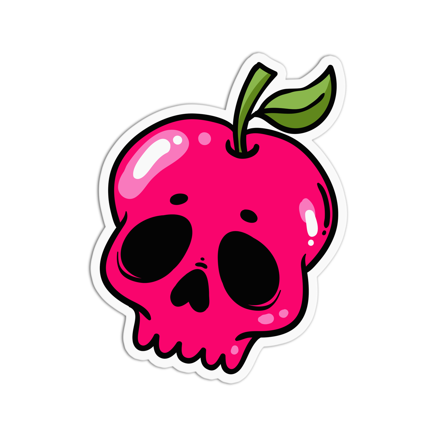 Skull Apple Skull Sticker