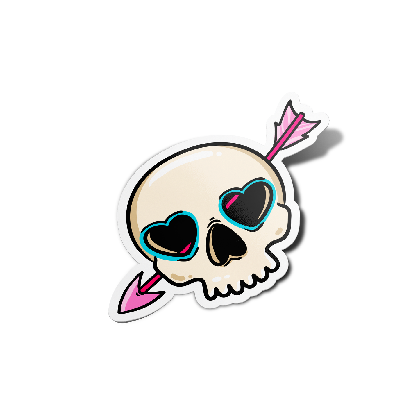 Skull with arrow Skull Sticker