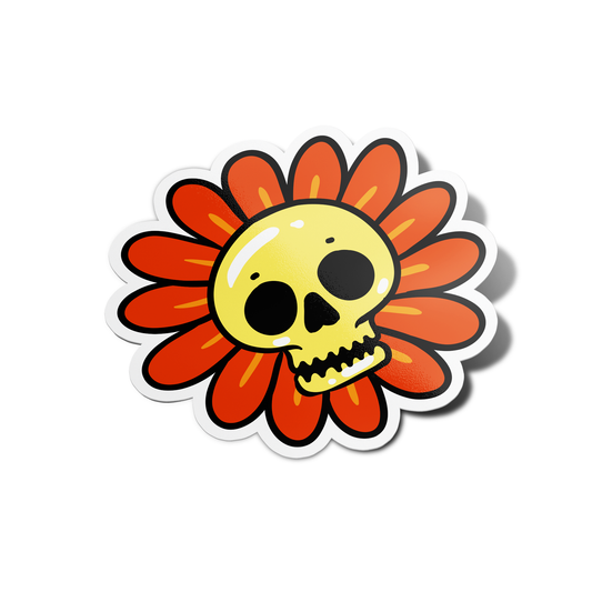 Flower Skull Skull Sticker