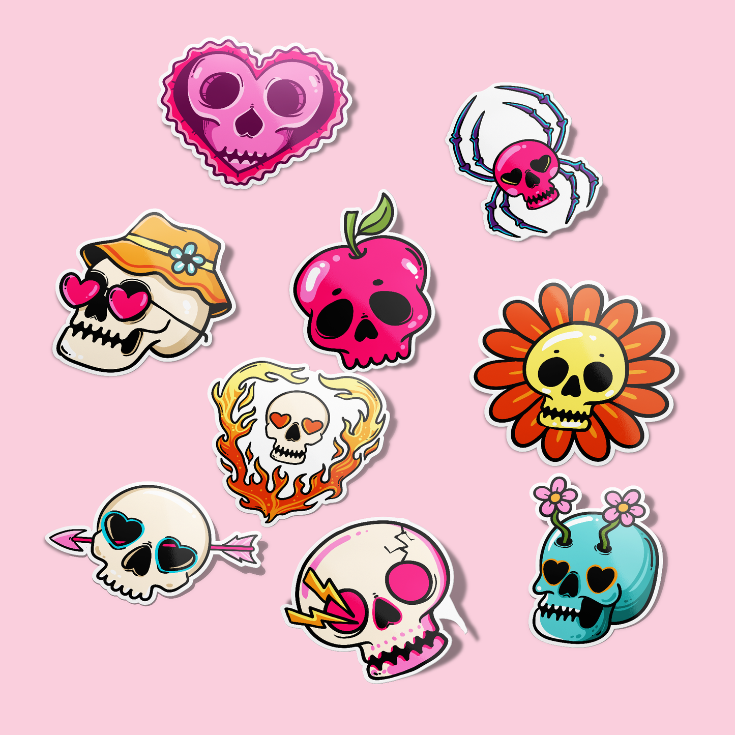 Cute Skull Sticker Pack