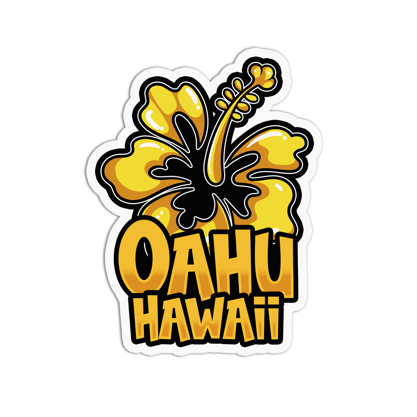 Oahu Hawaii Stickers