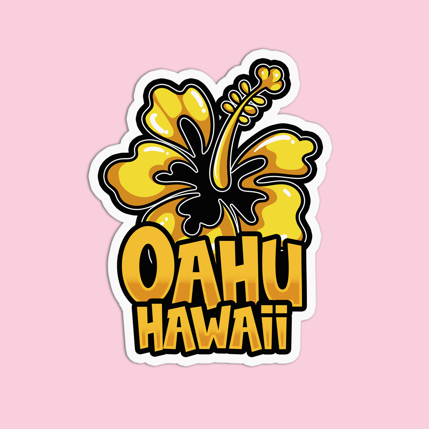 Oahu Hawaii Stickers