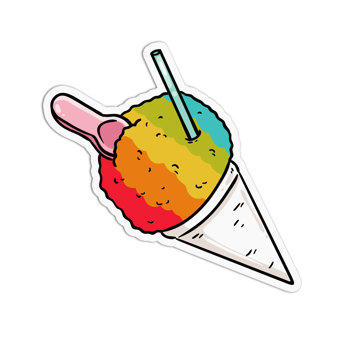 Snow Cone Hawaii Stickers