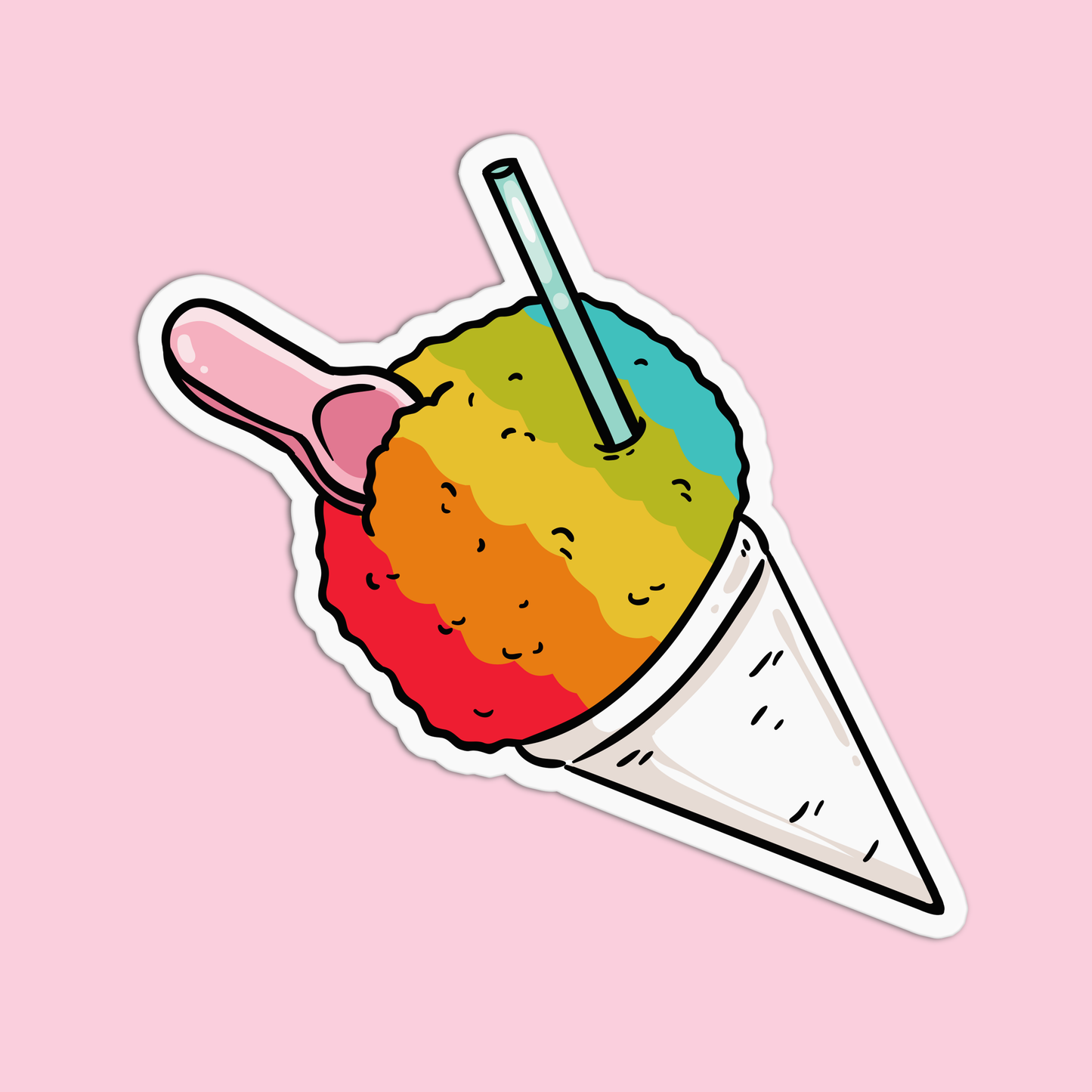 Snow Cone Hawaii Stickers