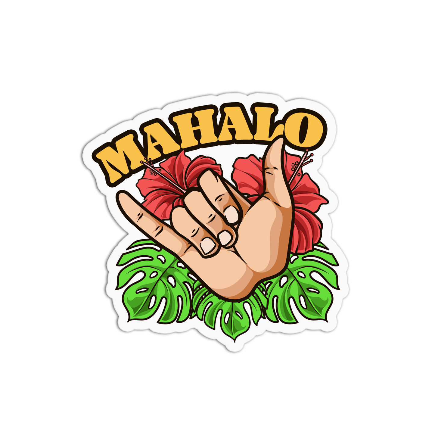 Mahalo Hawaii Stickers