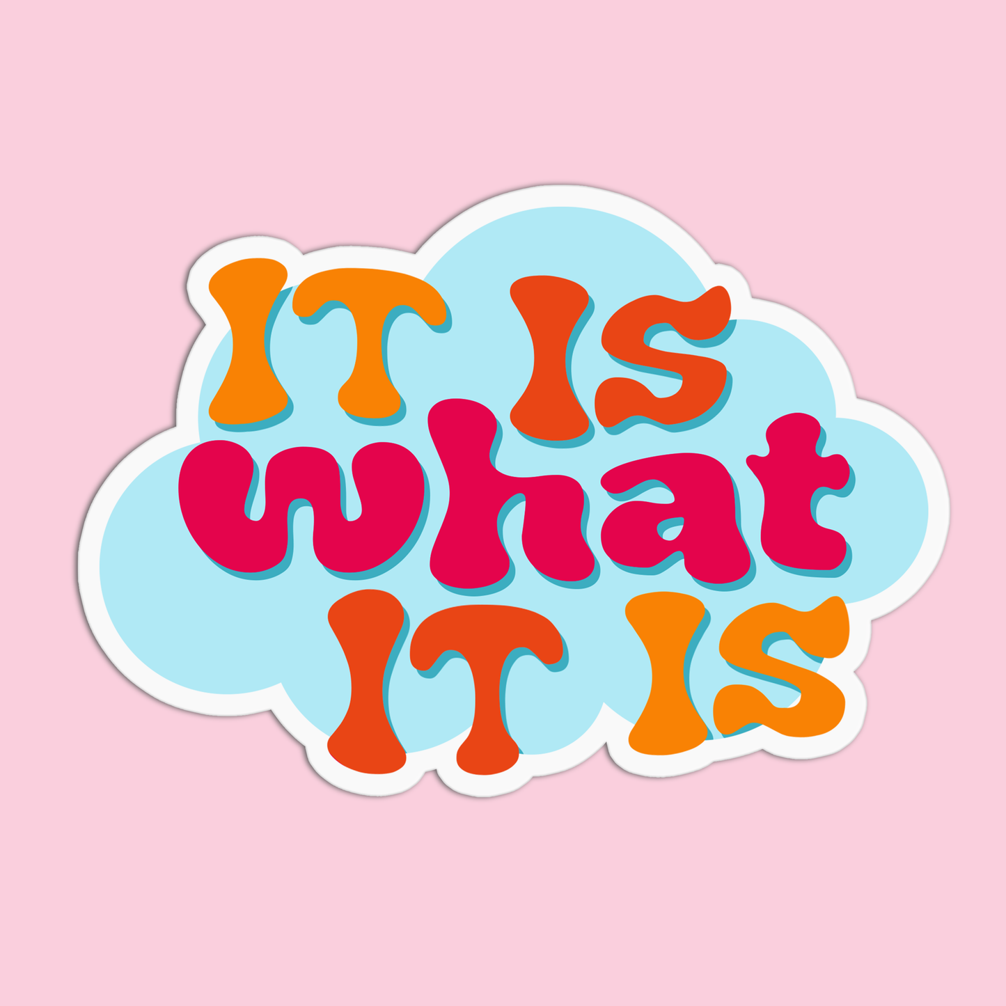 It is what it is Positive Quotes Sticker